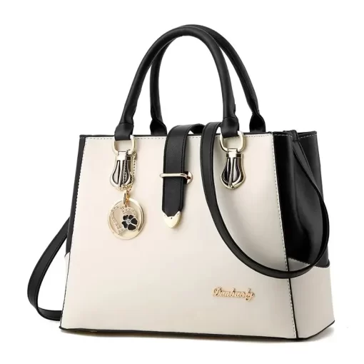 rCHwWomen s Contrast Simple One Shoulder Handbag