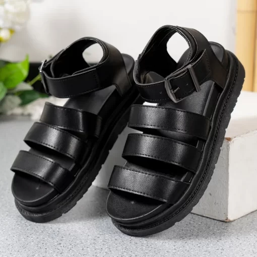 uIw1Ladies Shoes 2023 on Sale Ankle Buckle Strap Women s Sandals Retro Roman Casual Sandals Women