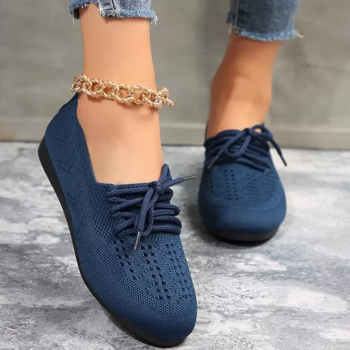 x7jsNew Women Flats Shoes New Spring Mesh Sneakers Fashion Platform Breathable Casual Ladies Walking Loafer Shoes