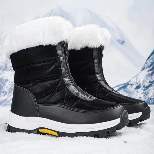 xVU3YISHEN Snow Boots For Women Fashion Trend Waterproof Winter Snow Shoes Platform Warm Plush Ankle Boots
