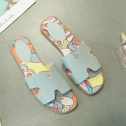 xvBlLadies Slides Shoes Designer Slippers Sandals for Women Summer Fashion Sandals Luxury Flat Slippers Women Zapatos
