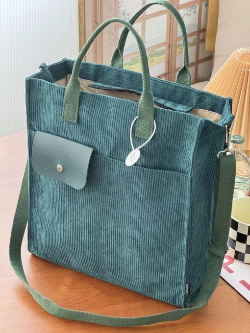 ymiJHylhexyr Women s Square Portable Shoulder Bag Fashion Corduroy Crossbody Bags Daily Casual Tote Simple Handbag