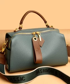 zRHUHigh Quality Solid Color Leather Shoulder Crossbody Bag For Women 2023 Luxury Women s Handbag Designer