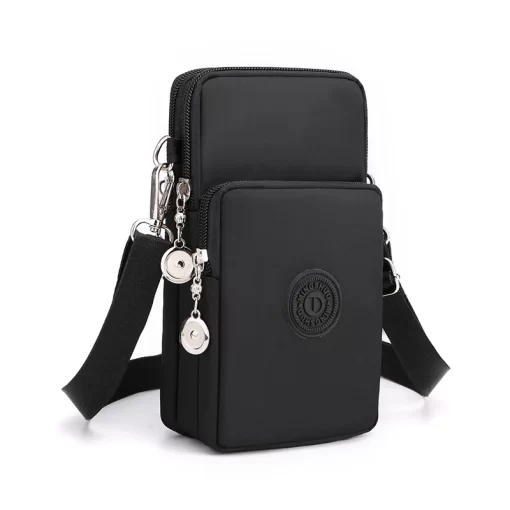 7l9XNew Women Mobile Phone Bag Nylon Cell Phone Bag Coin Purse Strap Shoulder Bag Small Crossbody