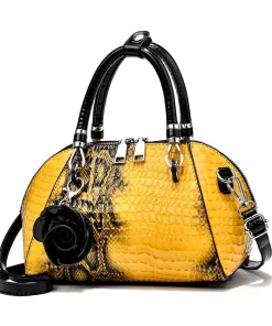 BKCQLeisure Crocodile Pattern Shell Bag Women s 2022 New Fashion Handbag Large Capacity Shoulder Messenger Bag