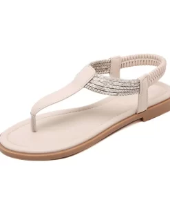 EuwDBEYARNE Women Sandals Summer Casual Flip Flops Low Heels Platform Shoes Ladies Non slip Beach Sandals