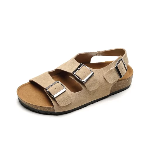 M9SE2023 summer women s outdoor sandals Ladies casual flats leather shoes Korean style shopping and walking