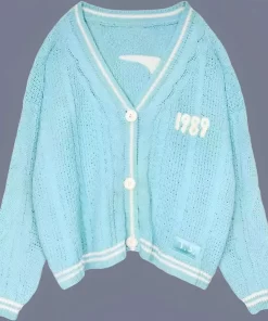 MIba2024 Custom Oversized Knit Women Swift Cardigan Coat Button Fashion Blue Woman Swift Cardigan Sweater For