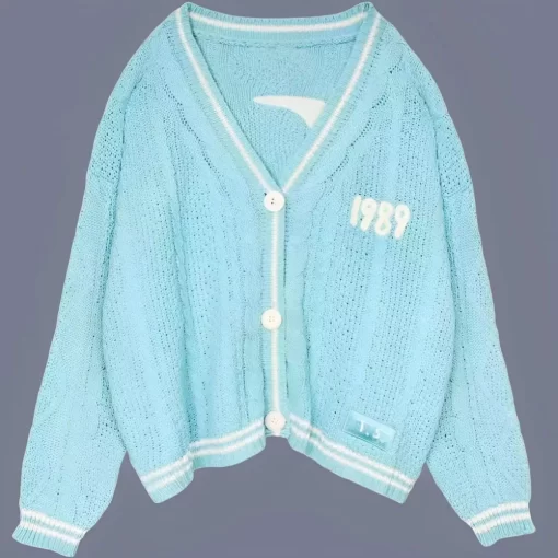MIba2024 Custom Oversized Knit Women Swift Cardigan Coat Button Fashion Blue Woman Swift Cardigan Sweater For