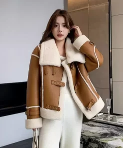 OOvp2024 Winter New Fur Coat Integrated Women s Fur Short Coat Composite Lamb Wool Korean Version