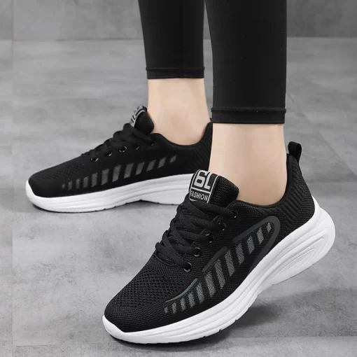 PC9y2023 Women Sneakers Platform Shoes Mesh Breathable Casual Sport Shoes Ladies Outdoor Running Vulcanized Shoes Zapatillas