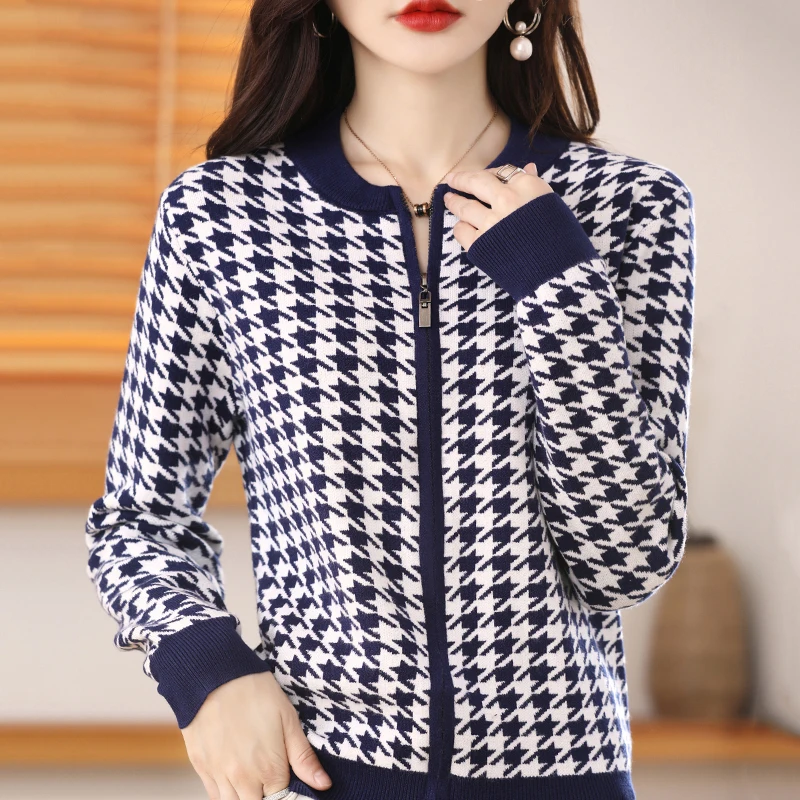 PYlP2022 new women s cardigan women s cashmere cardigan knitted jacket spring and autumn Korean version