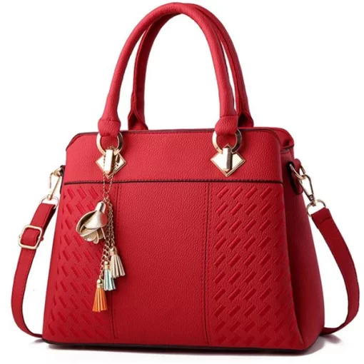 WRUEGusure Luxury Handbag Women Crossbody Bag with tassel hanging Large Capacity Female Shoulder Bags Embroidery Tote