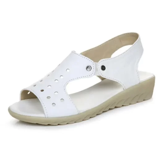 Y8DpBEYARNE Cow Genuine Leather Sandals Women Flat Heel Sandals Fashion Summer Shoes Woman Sandals Summer Plus