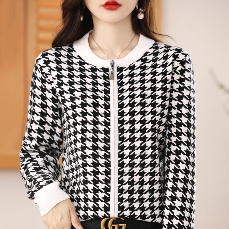 cWVJ2022 new women s cardigan women s cashmere cardigan knitted jacket spring and autumn Korean version
