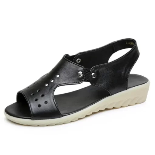 d9stBEYARNE Cow Genuine Leather Sandals Women Flat Heel Sandals Fashion Summer Shoes Woman Sandals Summer Plus