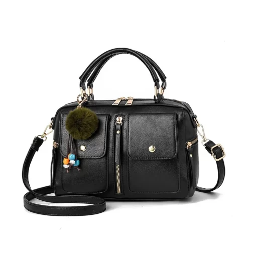 dnAJWomen s bag 2022 new handbag fashion shoulder bag European and American fashion PU leather pillow