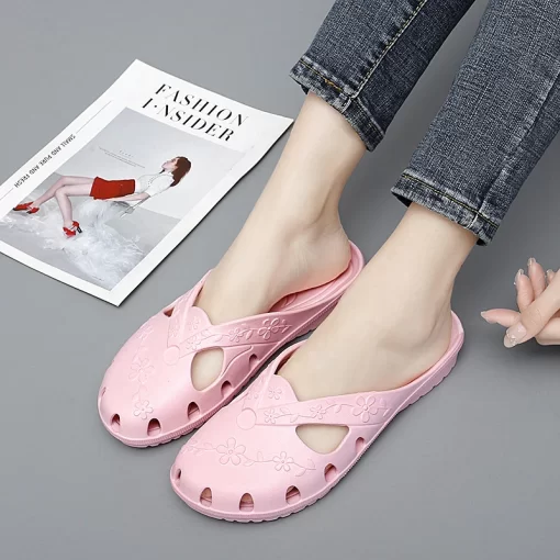 iW5D2023 Summer Light Women s Slippers Soft Soled Sandals for Women Hollowed Out Slipper Women s