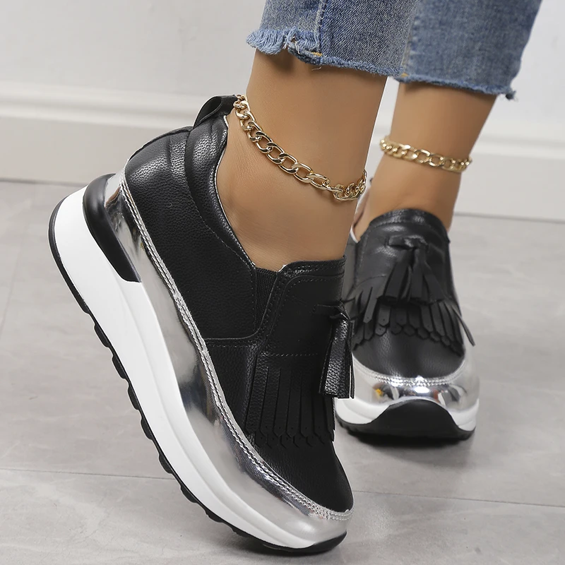 lfJQ2023 New Brand Designer Breathable Women Shoes Platform Casual Shoes Slip on Woman Sneakers