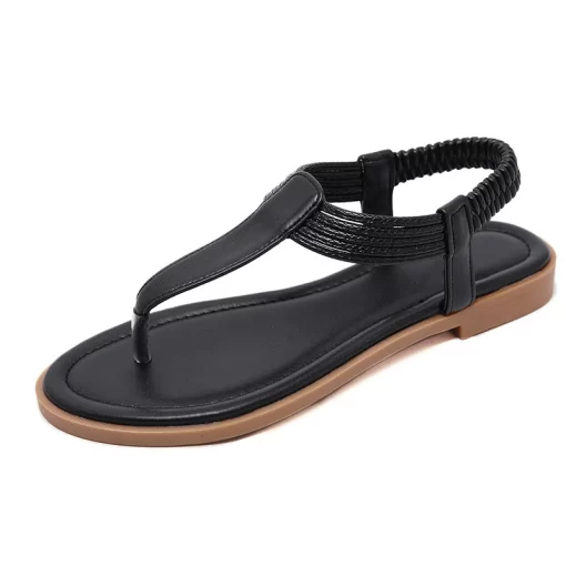 raM5BEYARNE Women Sandals Summer Casual Flip Flops Low Heels Platform Shoes Ladies Non slip Beach Sandals