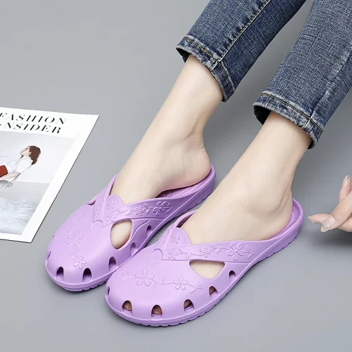 vP712023 Summer Light Women s Slippers Soft Soled Sandals for Women Hollowed Out Slipper Women s