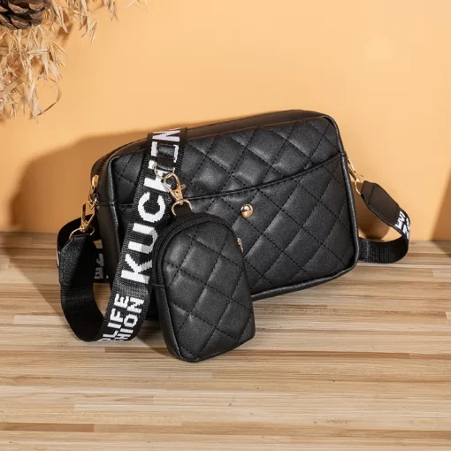 yQYfWomen s bag 2023 new Korean version all match simple rhombus messenger bag casual fashion shoulder