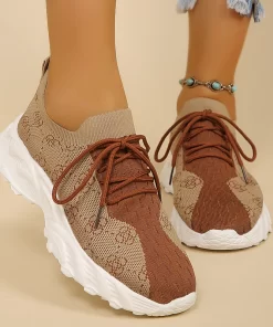 3g16Brand Design Knitted Platform Sneakers Women 2024 Spring Soft Thick Sole Sport Shoes Woman Plus Size