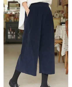 4vnVCorduroy Cotton Oversize Pants Elastic High Waist Wide Leg Baggy Trousers Korean Japanese Streetwear Sports Pants