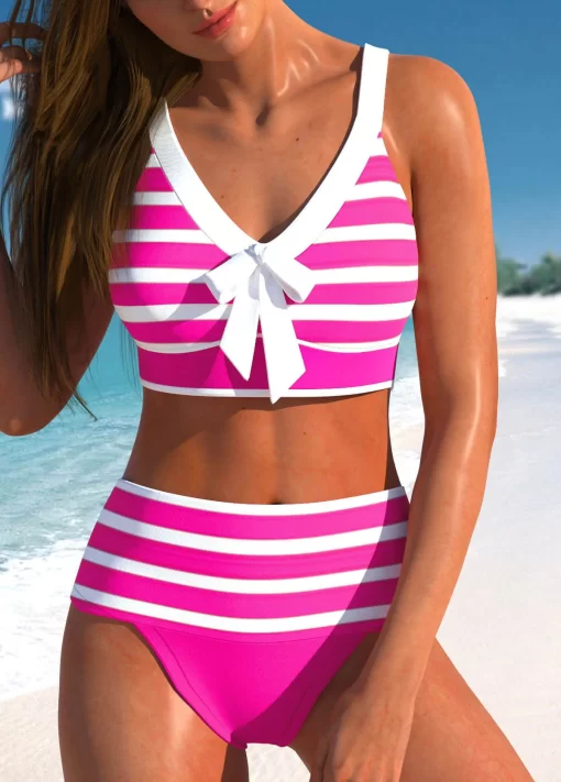 BRdk2023 Women High Waist Tankini Summer New Design Printing Swimwear Swimsuit Bikini Bathing Suit Two Piece