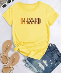 Blessed beyond Print Crew Neck T shirt Women s Casual Loose Short Sleeve Fashion Summer.jpg 640x640.jpg (1)