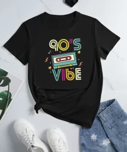 Casual 90 s Vibe Print Crew Neck T shirt Loose Short Sleeve Fashion Summer T Shirts.jpg 640x640.jpg (6)
