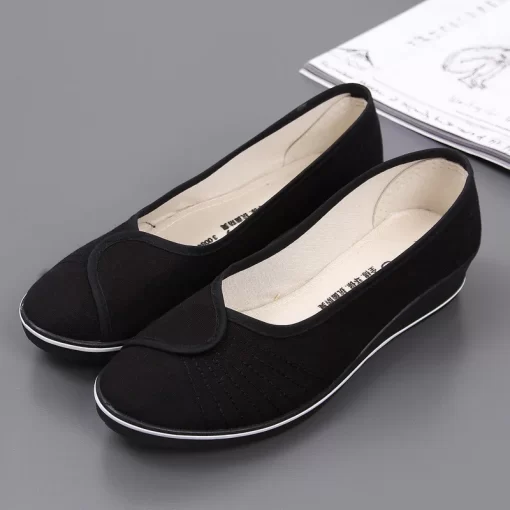 EcP62023 New Canvas nurse shoes Solid Women Platform Casual Shoes Women Flat Bottom feminino Women shoes