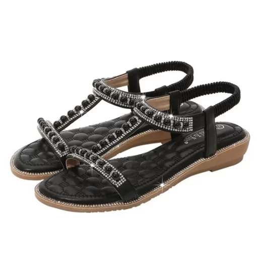 IlgiTIMETANGNew Summer Fashion Women s Comfortable Sandals Ladies Peep toe Sandals Slip on Flat Casual Shoes