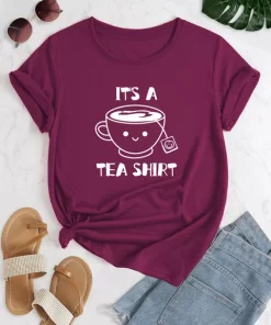 It s a tea shirt Tee Print Crew Neck T shirt Women s Casual Loose.jpg 640x640.jpg