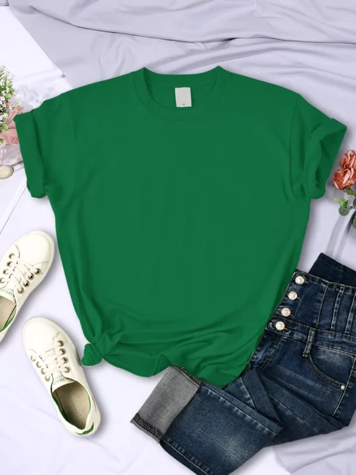 JrYBSolid Color Women T Shirts Comfortable Summer Tee Shirt All Match Multicolor Streetwear Loose Hip Hop