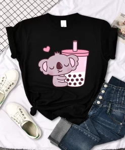 Koala Like Drink Milk Tea Cute Print T Shirt Womans Kawaii Cartoon Graphic Clothes Womens Oversize.jpg 640x640.jpg (10)