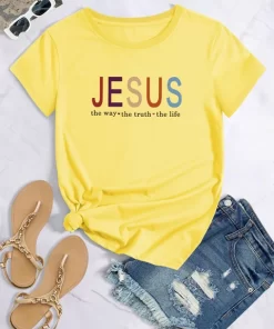 Plus Size Jesus the way Print Crew Neck T shirt Women s Casual Loose Short Sleeve.jpg 640x640.jpg (1)