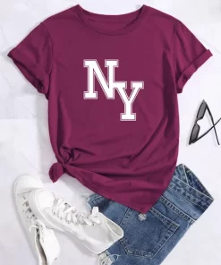 Plus Size New York Tee Print Crew Neck T shirt Women s Casual Loose Short Sleeve.jpg 640x640.jpg