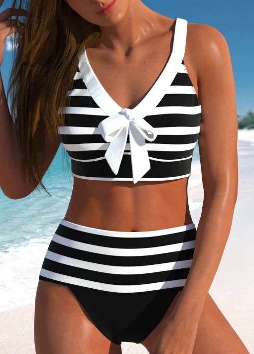 Qr6b2023 Women High Waist Tankini Summer New Design Printing Swimwear Swimsuit Bikini Bathing Suit Two Piece