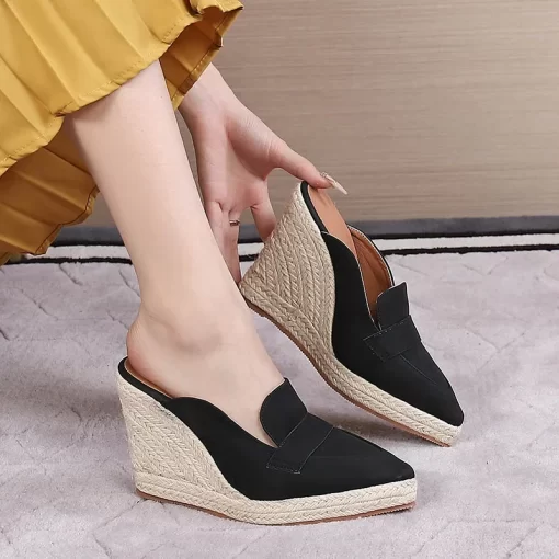 lFihRYAMAG New Spring and Autumn PUMPS Pointed Toe Wedge Heel Platform High Heel Women s Shoes
