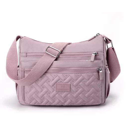 rX9bWomen s Shoulder Crossbody Bag Waterproof Solid Color Black Pink Casual Handbag Messenger Bag