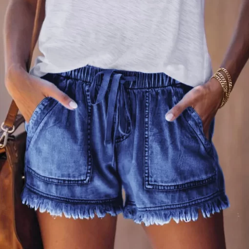 wKe2High Waisted Shorts Jeans big size Summer Women s Denim Shorts Large Size XXL For Women