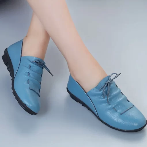wXDOStep on Spring and Autumn Flat Heels Korean casual shoes single shoes bean shoes lazy people