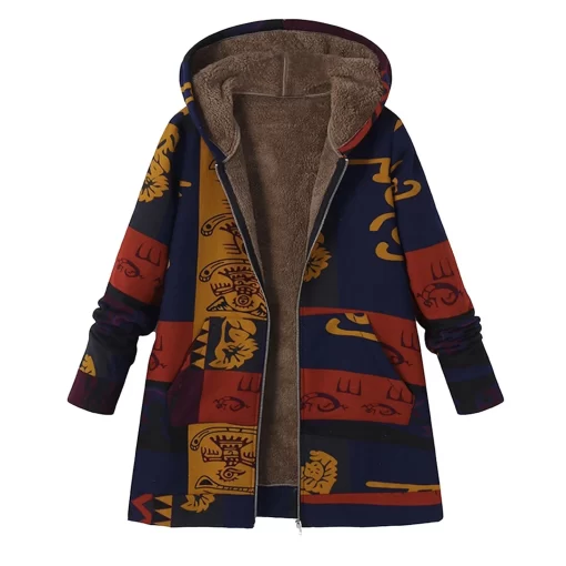 xpyWWomen s Winter Coat Parka Hooded Padded Jacket Plush Top Retro Warmth Free Shipping Wholesale Plus