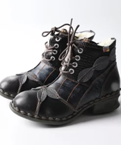2021 Fashion Shoelaces Boots New Leather Leisure Short Boots Fashion Leather Shoes Women Shoes Hairy Shoelaces.jpg