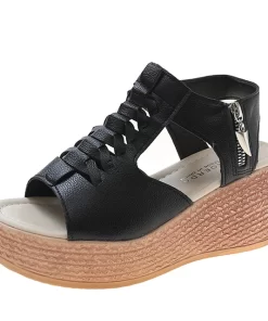 2023 New Fashion Slope Heel Sandals Women s Open Toe Metal Zipper Cool Wedge Women s.jpg 640x640.jpg (1)