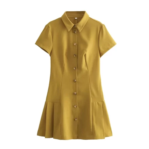 9jRQTRAF Women s Dress 2024 New Fashion Summer Shirt Style Mini Dresses for Women Casual Chic