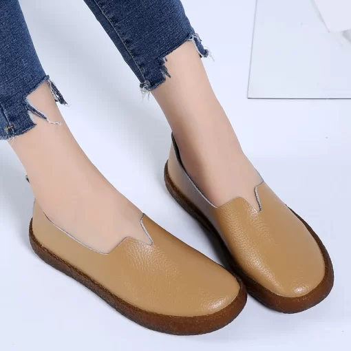 Comemore Plus Size 43 Loafers Ladies Shoes 2023 Casual Comfortable Flats Female Shoes Genuine Leather Shoe.jpg (1)