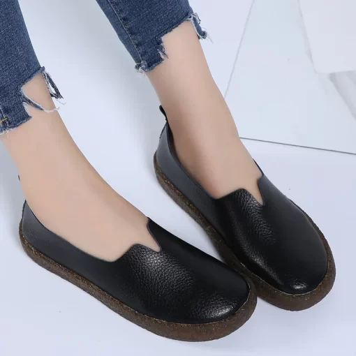 Comemore Plus Size 43 Loafers Ladies Shoes 2023 Casual Comfortable Flats Female Shoes Genuine Leather Shoe.jpg