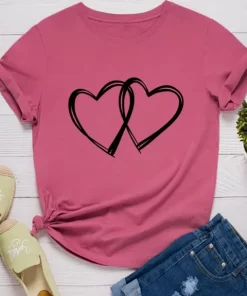 Double Heart Print Women T Shirt Short Sleeve O Neck Loose Women Tshirt Ladies Fashion Tee.jpg 640x640.jpg